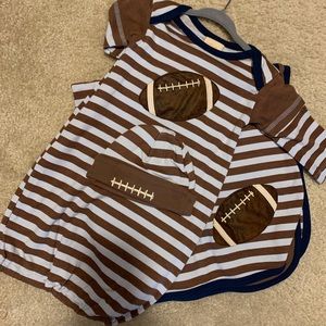 Haute baby couture football layette